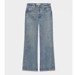 Denim Forum The Farrah Hi-Rise Wide Jean – Size 30, Into The Bleu Light